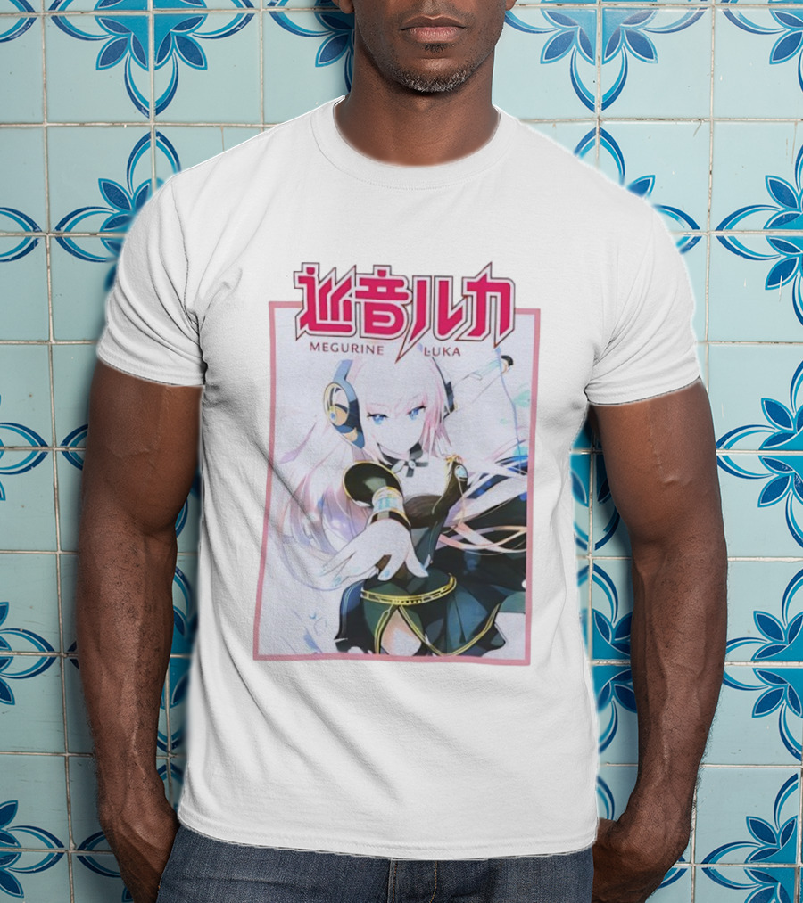 Megurine Luka Anime Vocaloid Headphones And Outfit T-Shirt