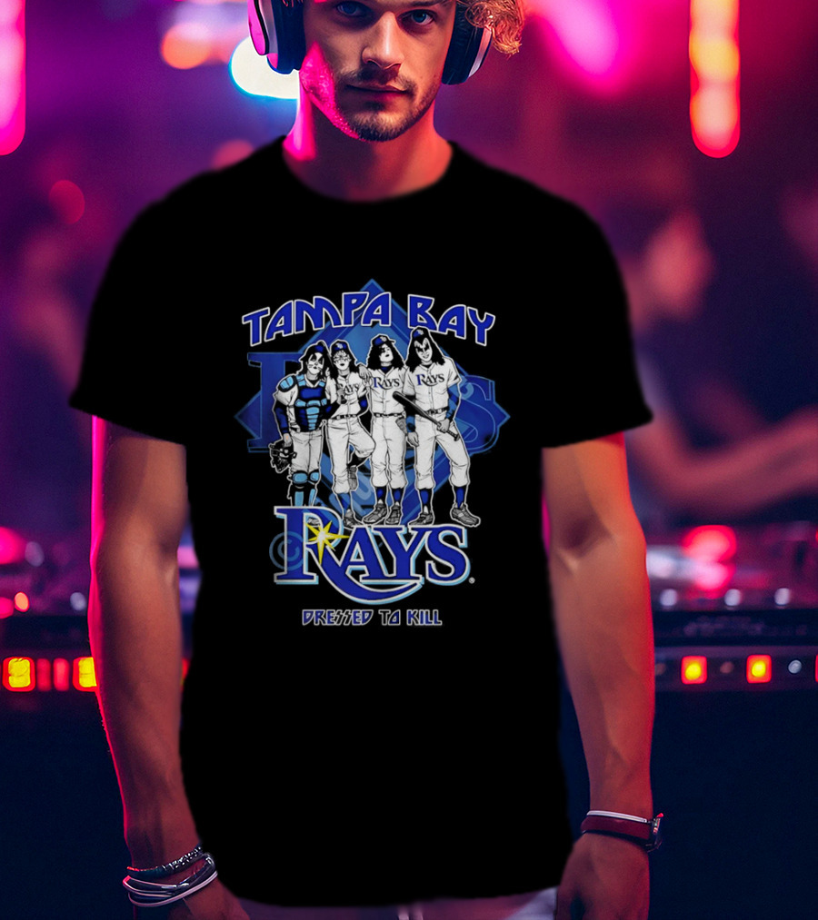 Tampa Bay Rays Dressed To Kill Kiss Collaboration T-Shirt