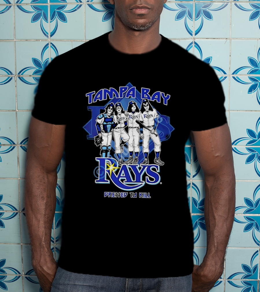 Tampa Bay Rays Dressed To Kill Kiss Collaboration T-Shirt