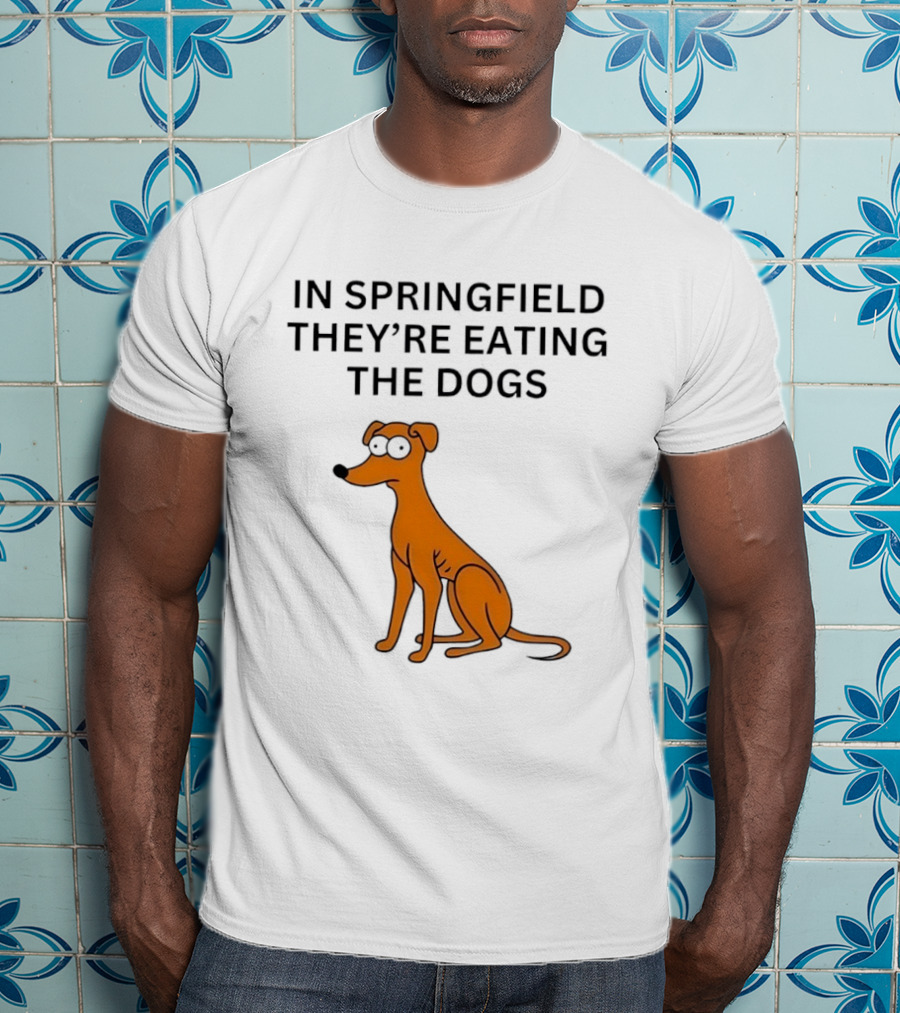 Santa’s Little Helper In Springfield Theyre Eating The Dogs T-Shirt