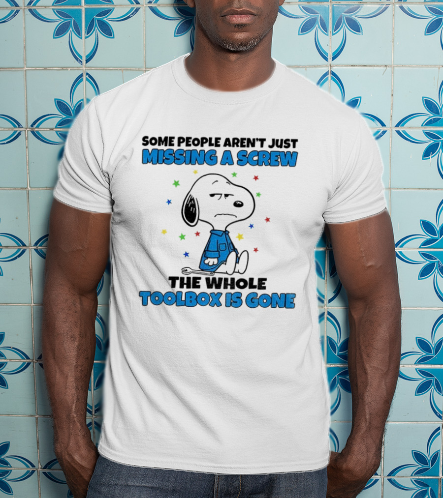 Snoopy Missing A Screw Toolbox Is Gone Stars T-Shirt
