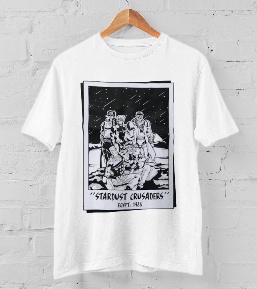 Stardust Crusaders Egypt 1988 Characters Group Scene T-Shirt