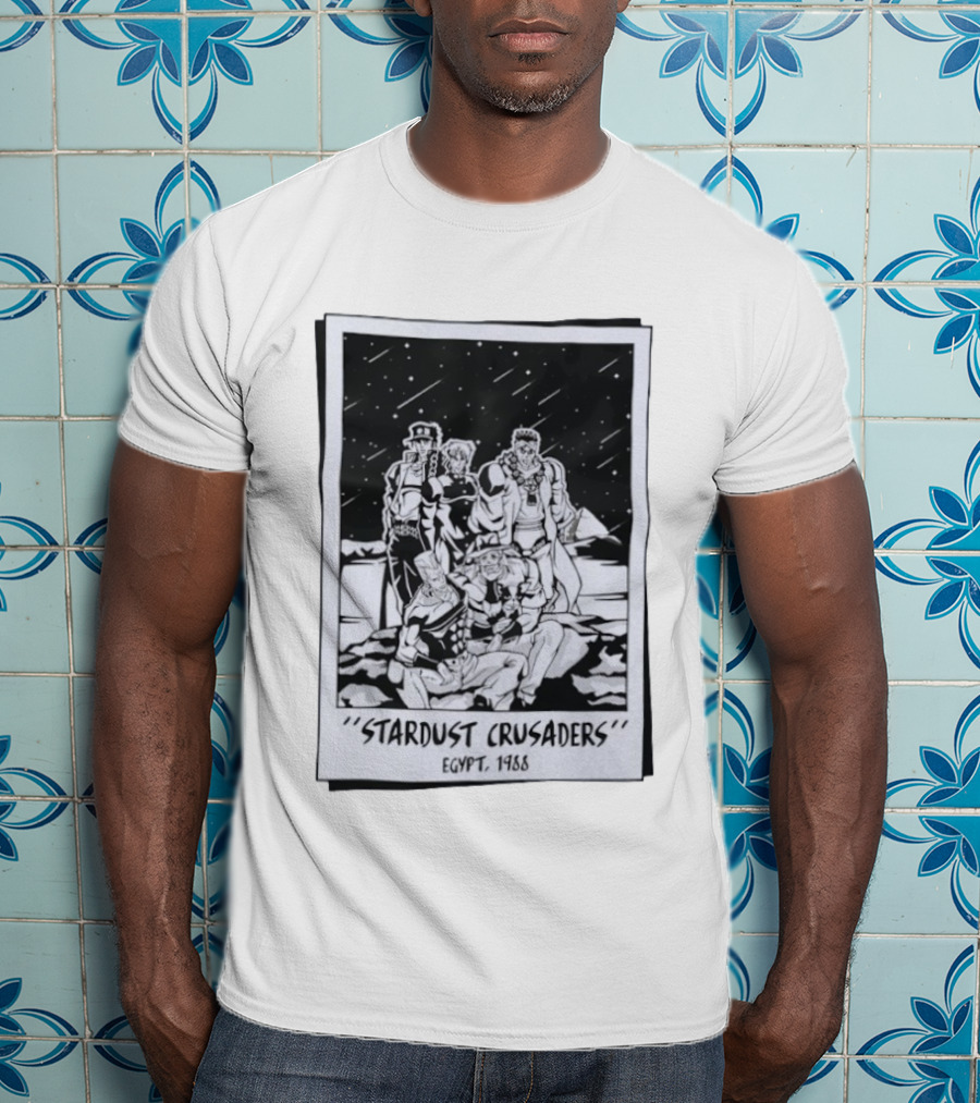 Stardust Crusaders Egypt 1988 Characters Group Scene T-Shirt
