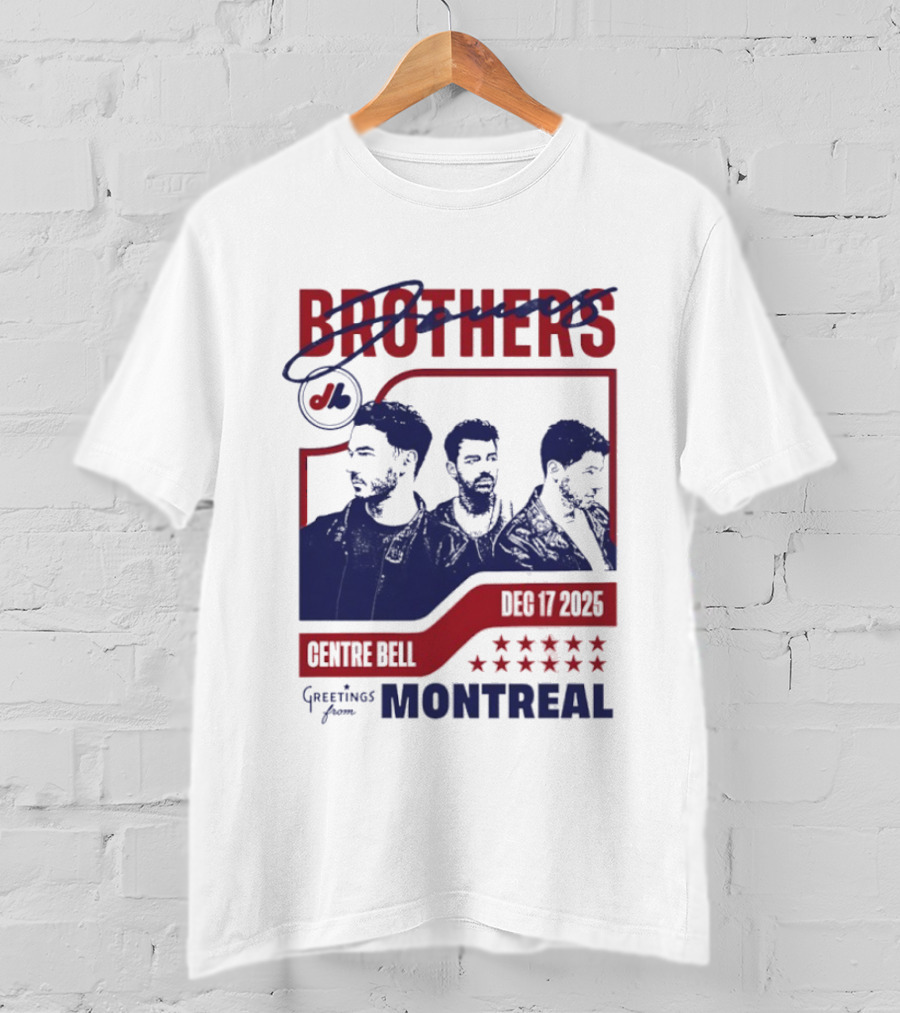 Jonas Brothers Montreal 2025 Centre Bell December 7 Concert Greetings T-Shirt