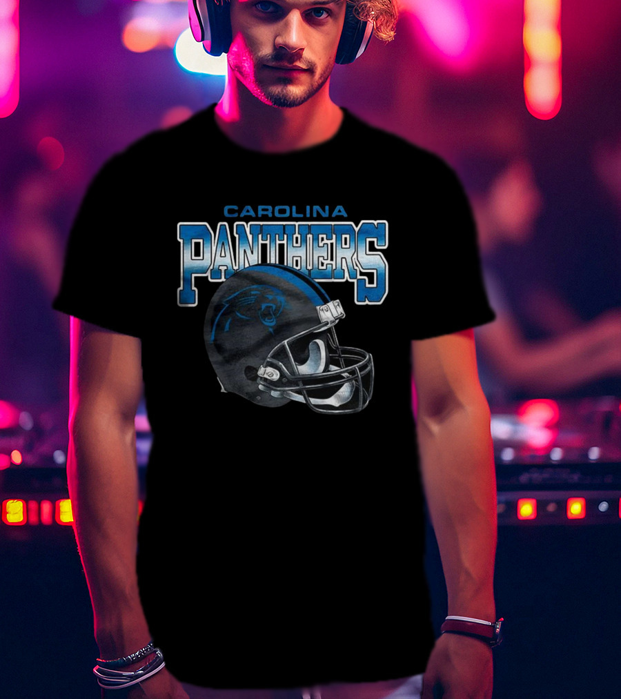 Carolina Panthers Gradient Helmet Football Lover T-Shirt