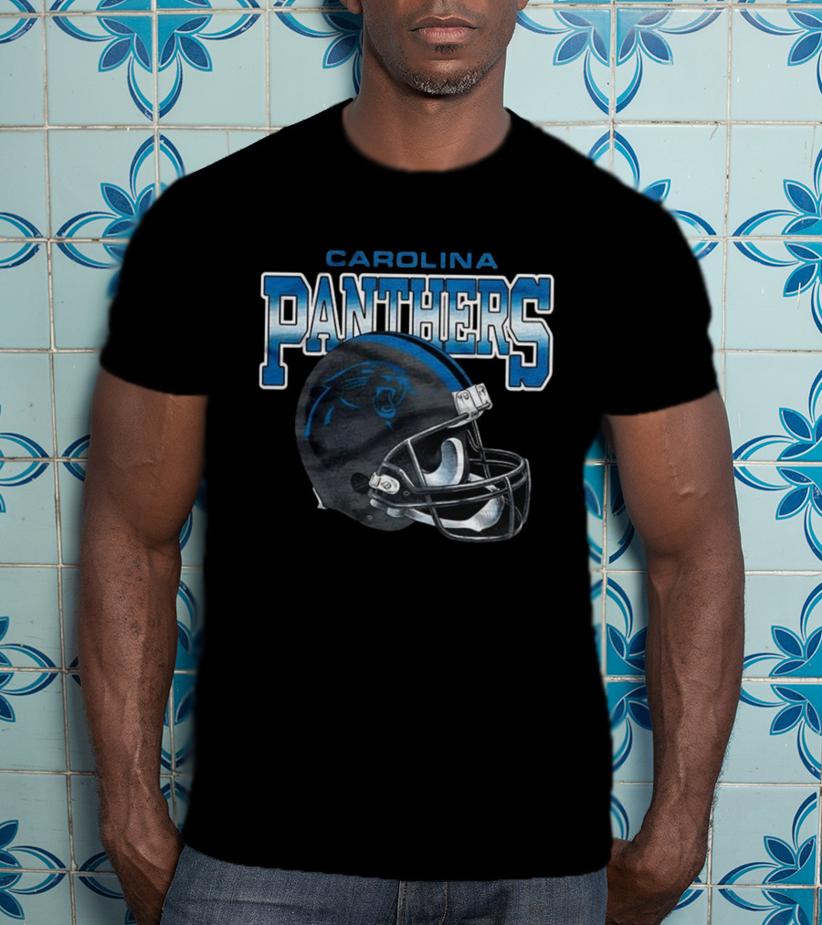 Carolina Panthers Gradient Helmet Football Lover T-Shirt