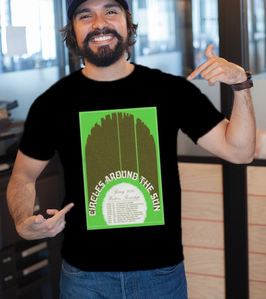 Circles Around The Sun Spring 2026 Western Roundup Tour Dates T-Shirt