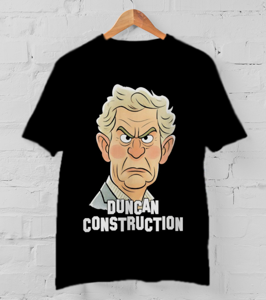 Duncan Construction Grumpy Caricature T-Shirt