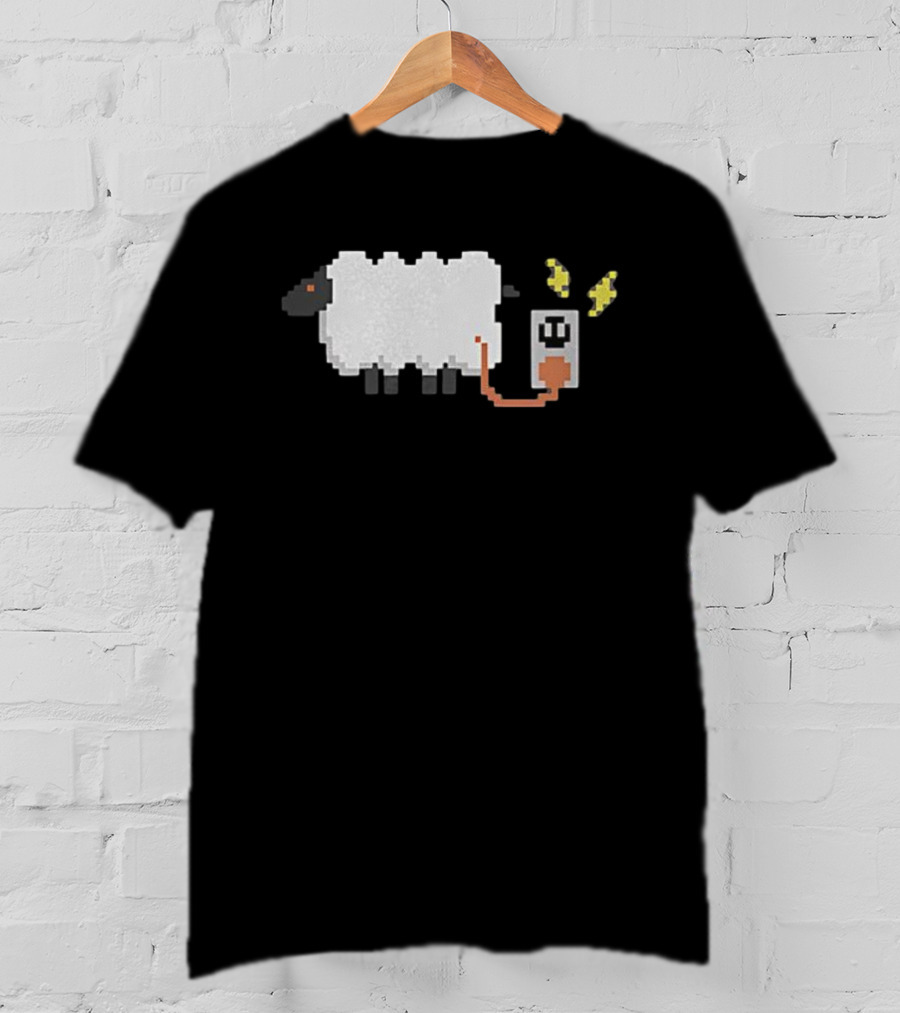 Pixel Art Electric Sheep Plugging In Wil Wheaton T-Shirt