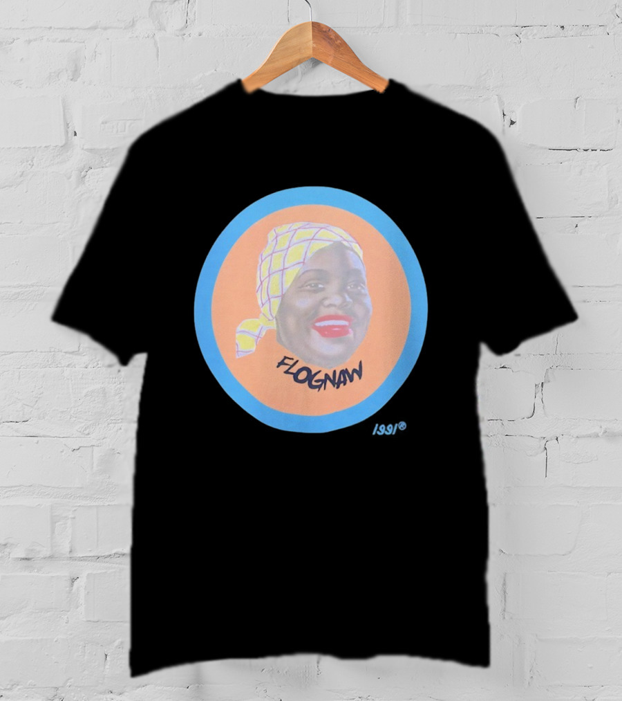 Golf Wang Flognaw Portrait Yellow Scarf Oval Blue Border T-Shirt