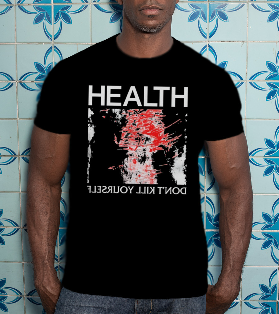 HEALTH Don't Kill Yourself Red Brush Strokes T-Shirt