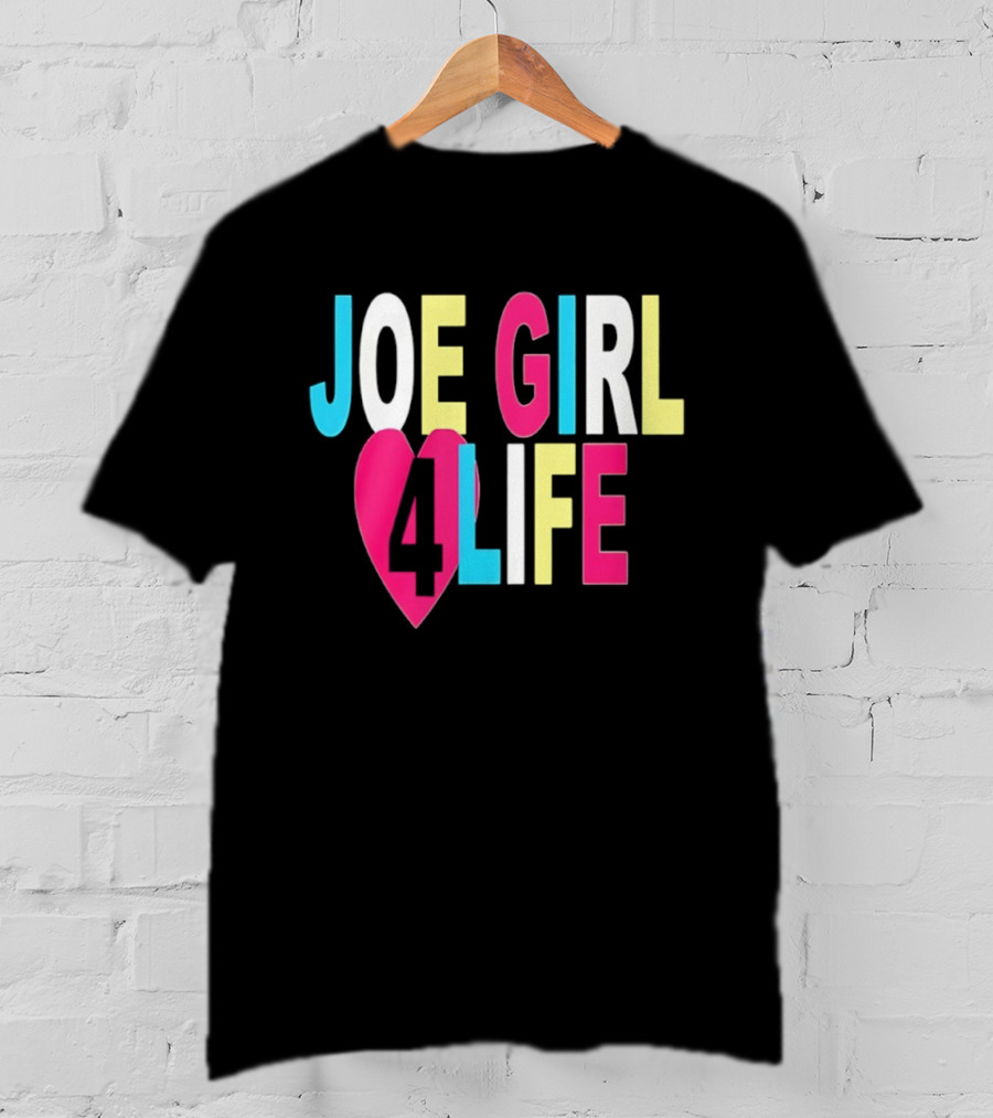Joe Girl 4 Life Heart Design Colorful T-Shirt