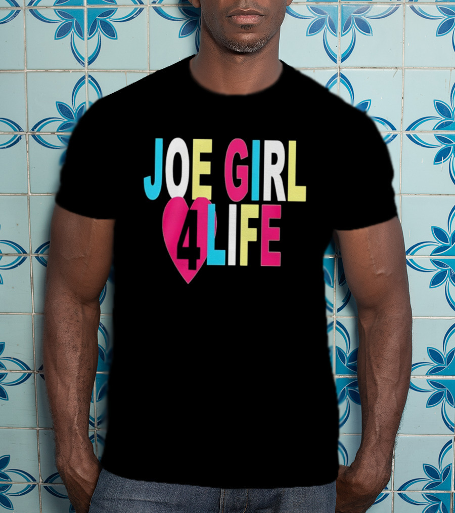 Joe Girl 4 Life Heart Design Colorful T-Shirt