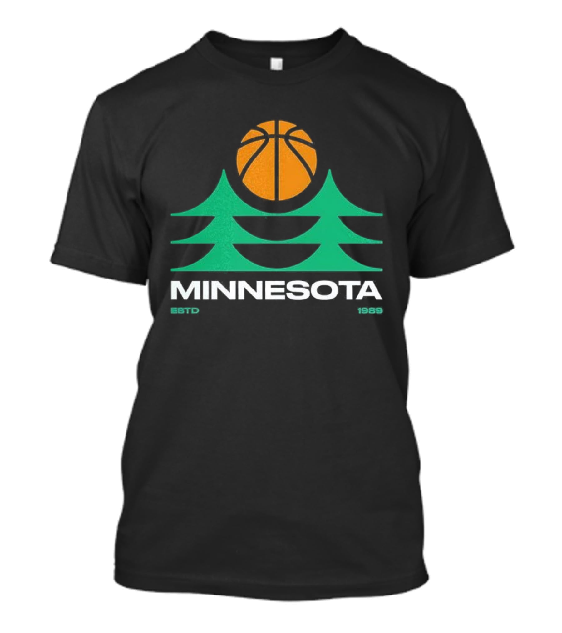 Minnesota Timberwolves Basketball Pine Trees Estd 1989 T-Shirt