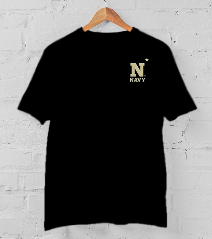 Navy Midshipmen Happy Holidays Snowy Polaroid Mascot N Star T-Shirt