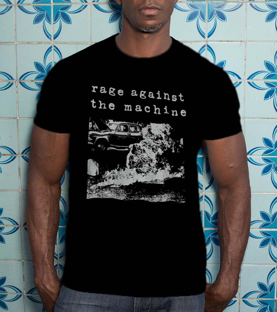 Rage Against The Machine Vintage Album Cover Amalgalm T-Shirt