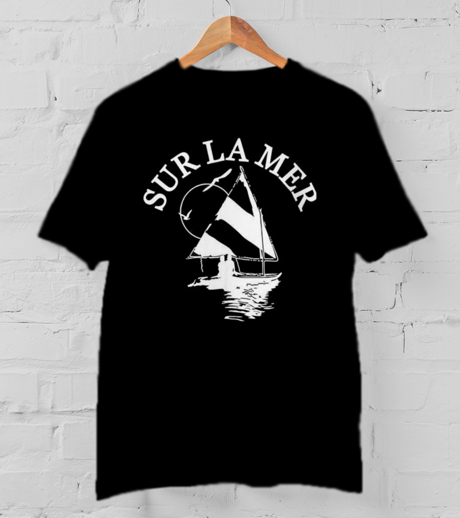 Sur La Mer Sailboat Nautical Adventure T-Shirt