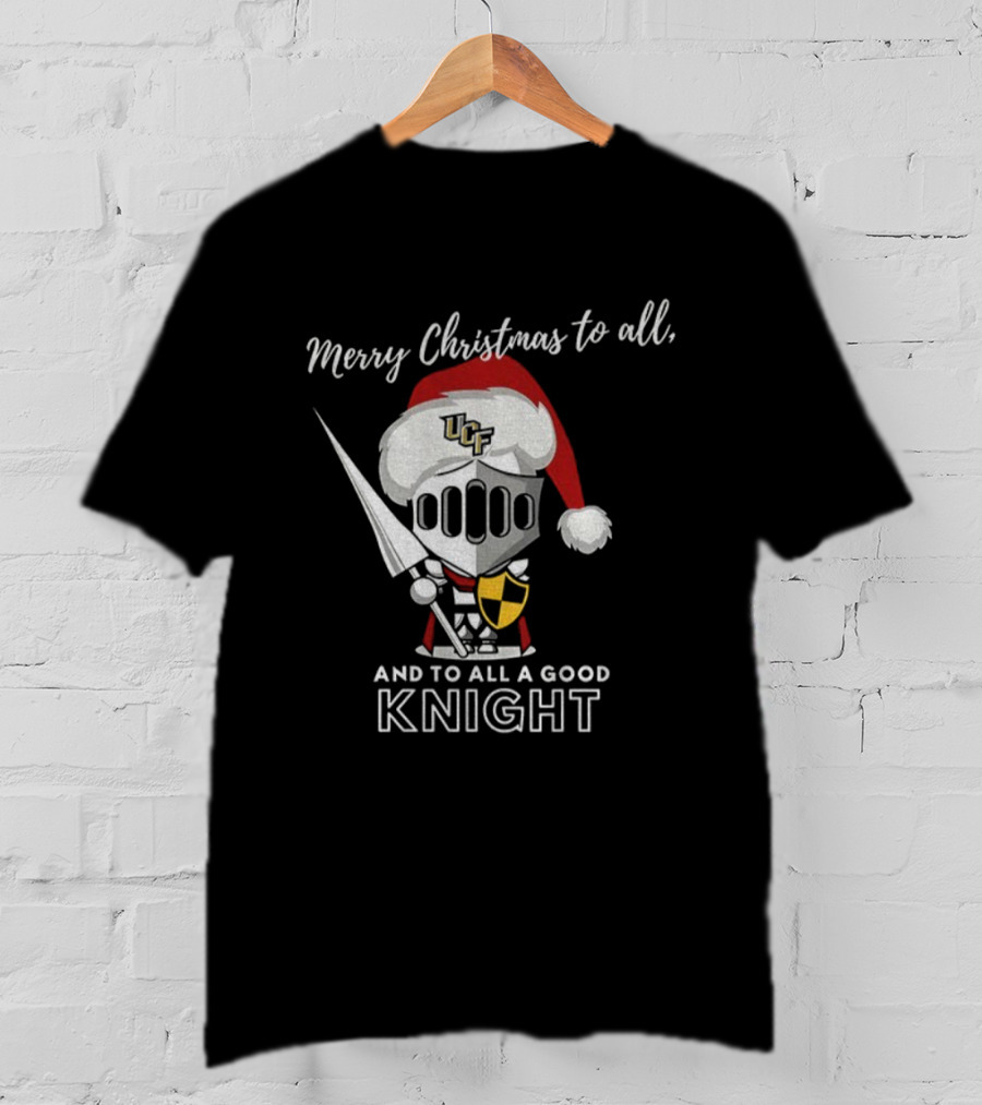 UCF Knight Merry Christmas To All And To All A Good Knight Santa Hat T-Shirt
