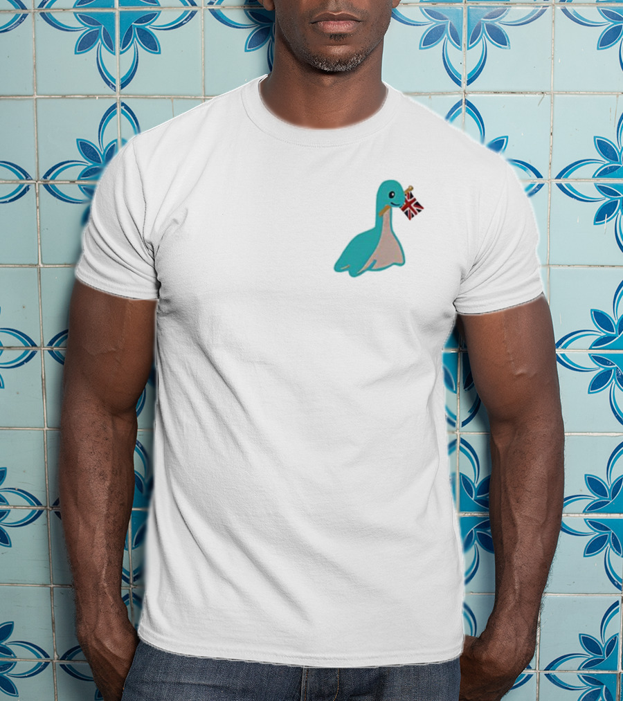 Cute Nessie Loch Ness Dinosaurs British Flag Union Jack T-Shirt