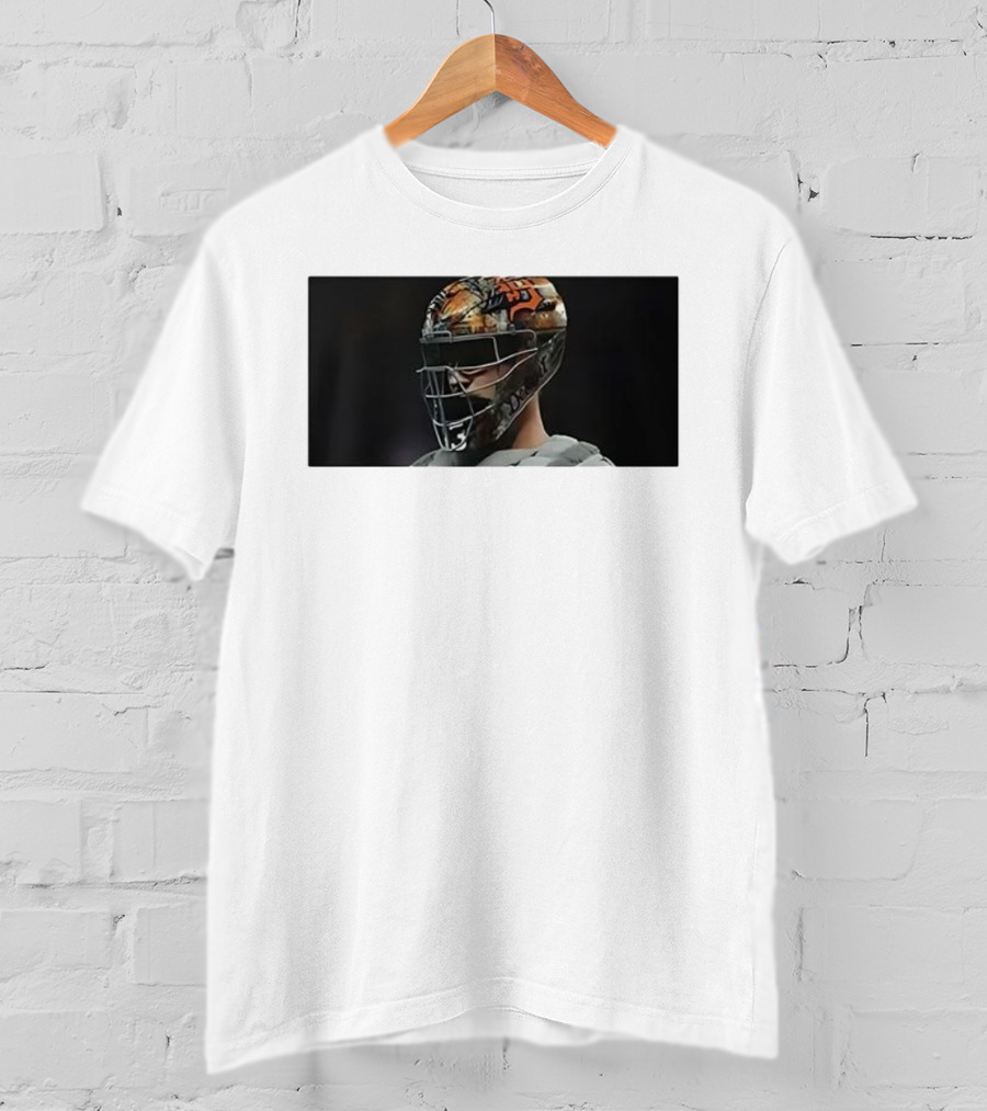 Dillon Dingler Number 13 Detroit Tigers Baseball Catcher Helmet T-Shirt