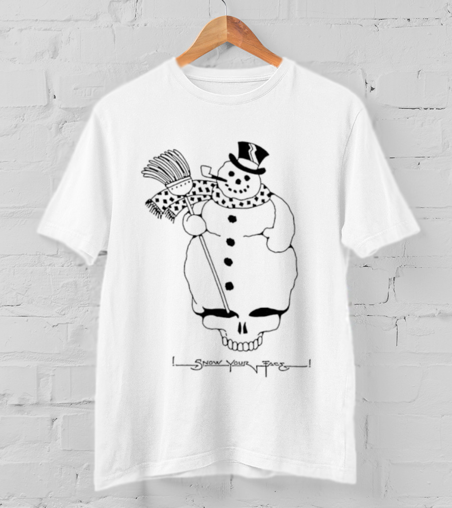 Grateful Dead Snow Your Face Snowman Skull T-Shirt