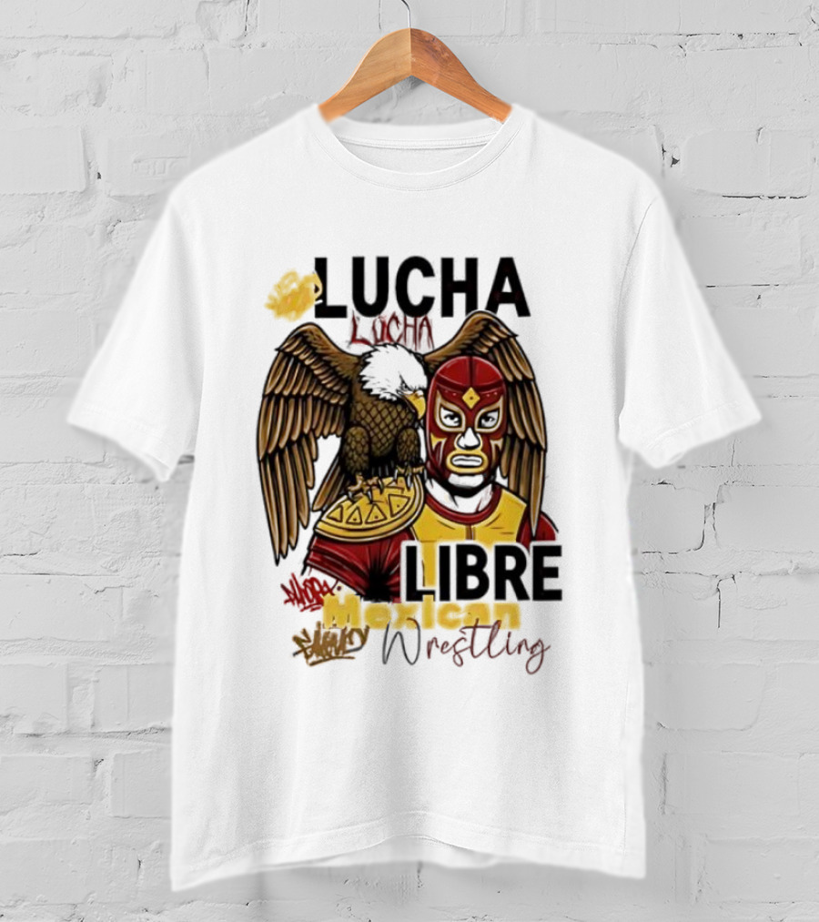 Mexican Wrestlin Lucha Libre Classic Eagle Masked Fighter T-Shirt