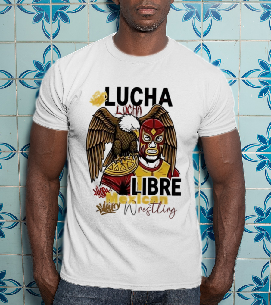 Mexican Wrestlin Lucha Libre Classic Eagle Masked Fighter T-Shirt