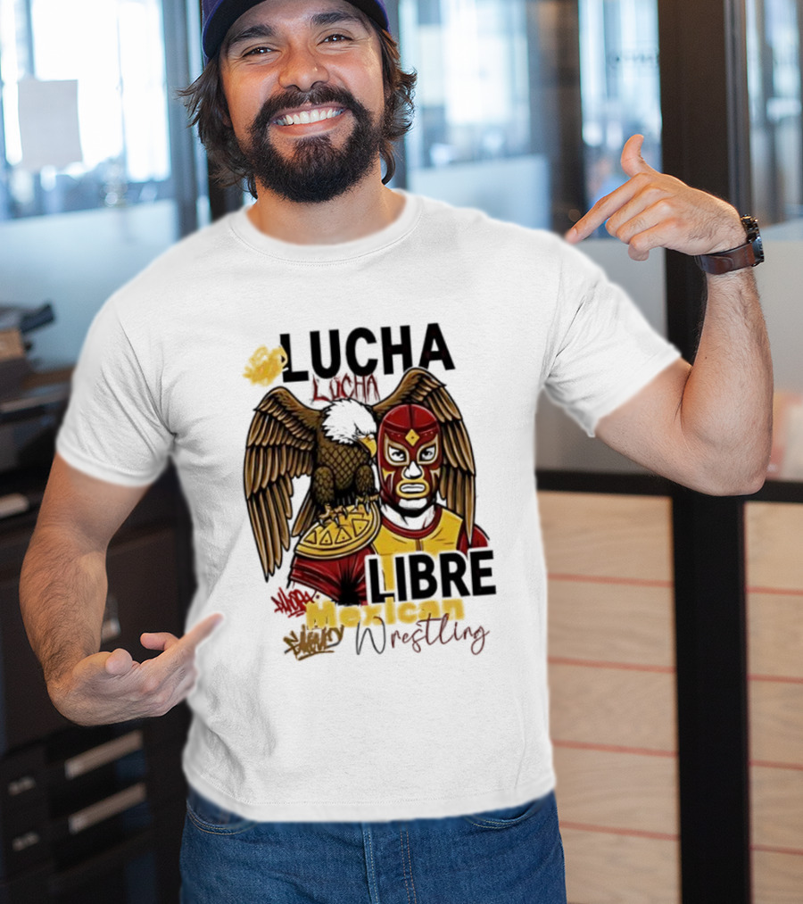 Mexican Wrestlin Lucha Libre Classic Eagle Masked Fighter T-Shirt