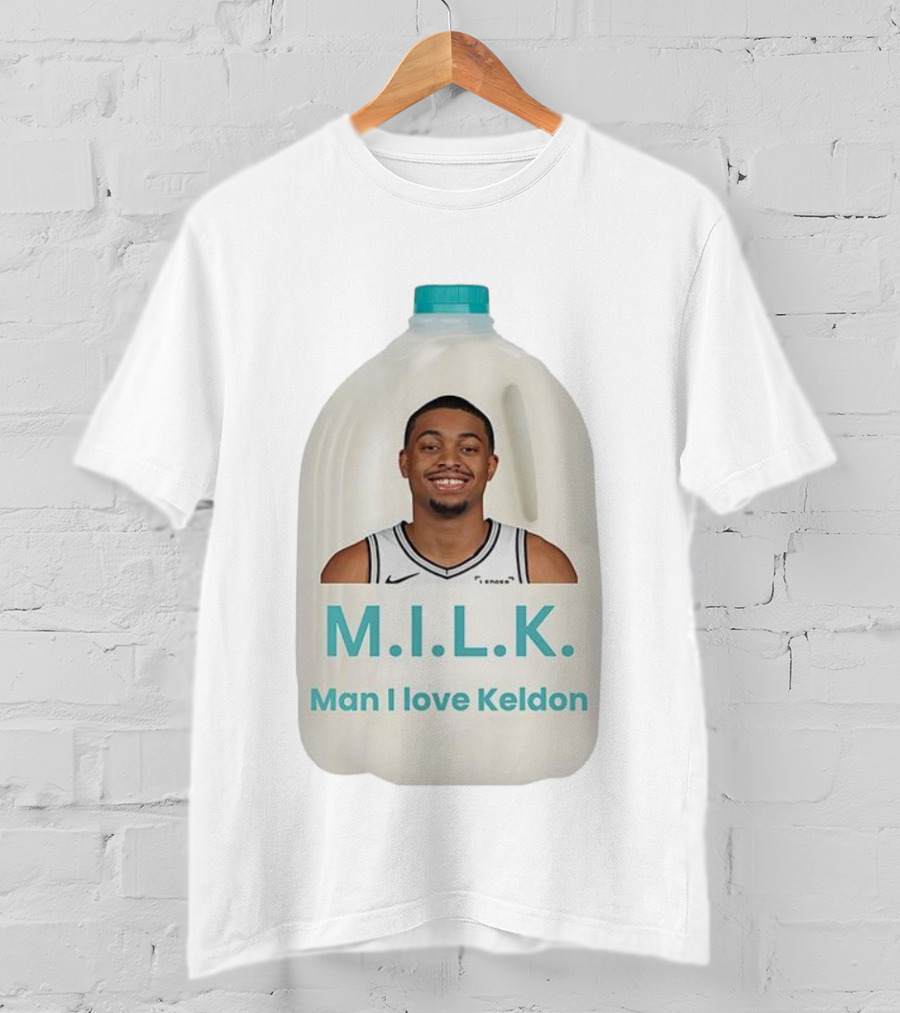 M.I.L.K. Man I Love Keldon Basketball Fan Merchandise T-Shirt