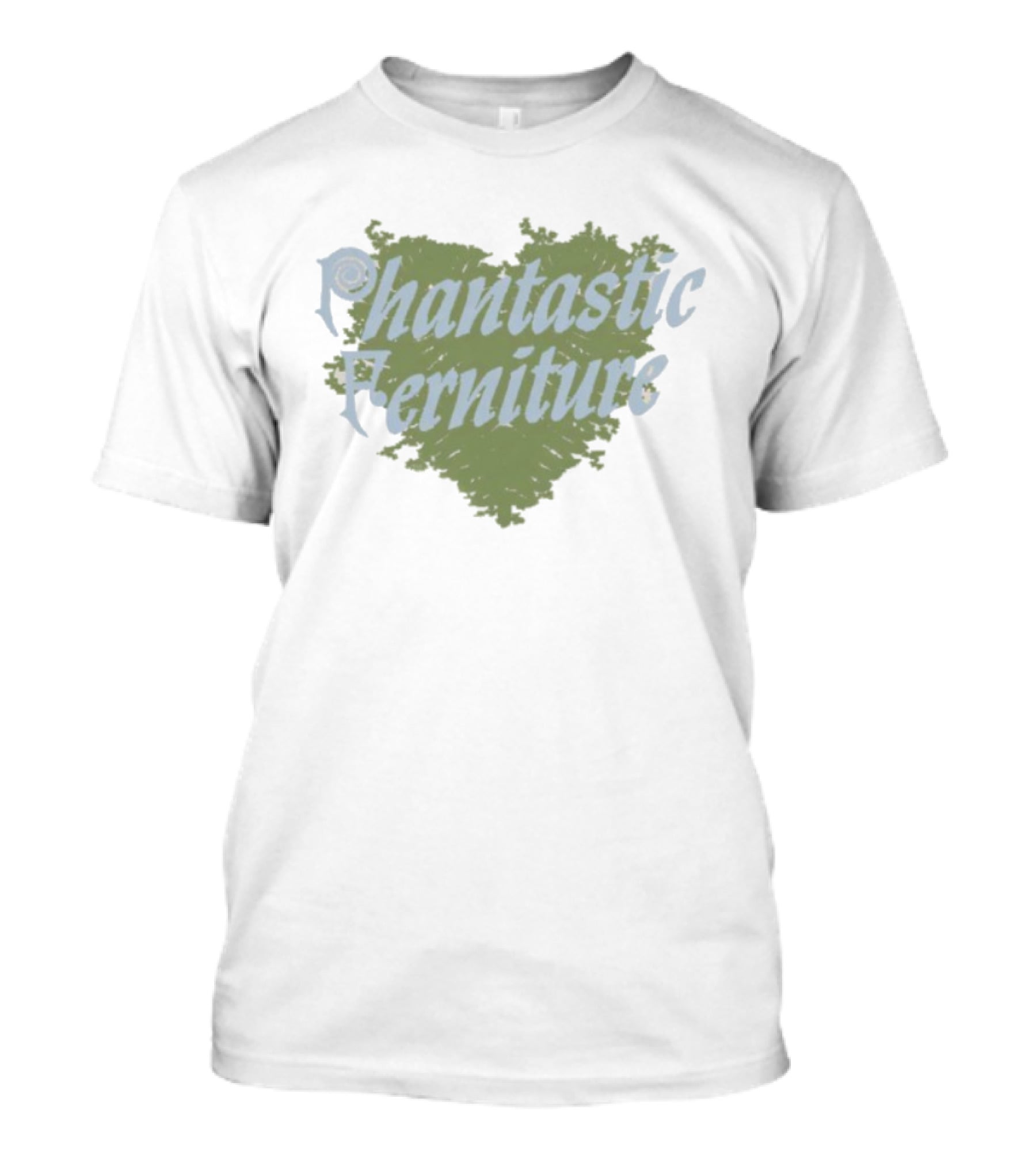 Phantastic Ferniture Green Heart Textured Lettering T-Shirt