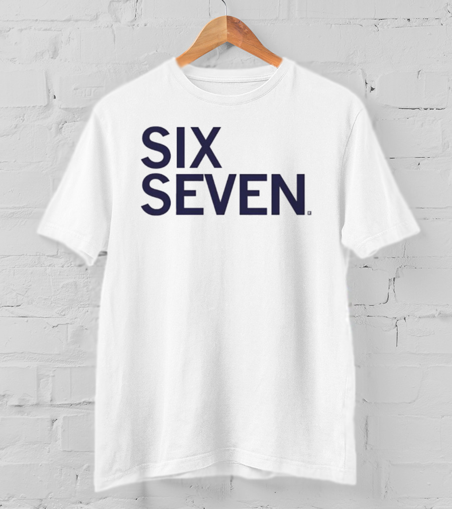 Six Seven 6 7 Text Iconic T-Shirt