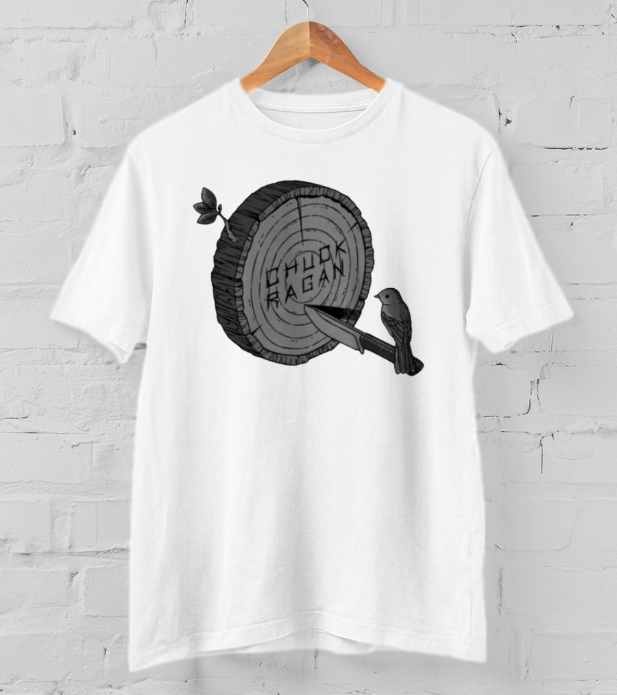 Chuck Ragan Target Practice Woodblock Bird Knife T-Shirt