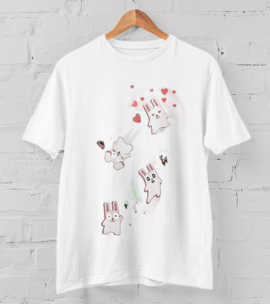 The Sims Freezer Bunny Rainbow Colorful Cute Playful T-Shirt