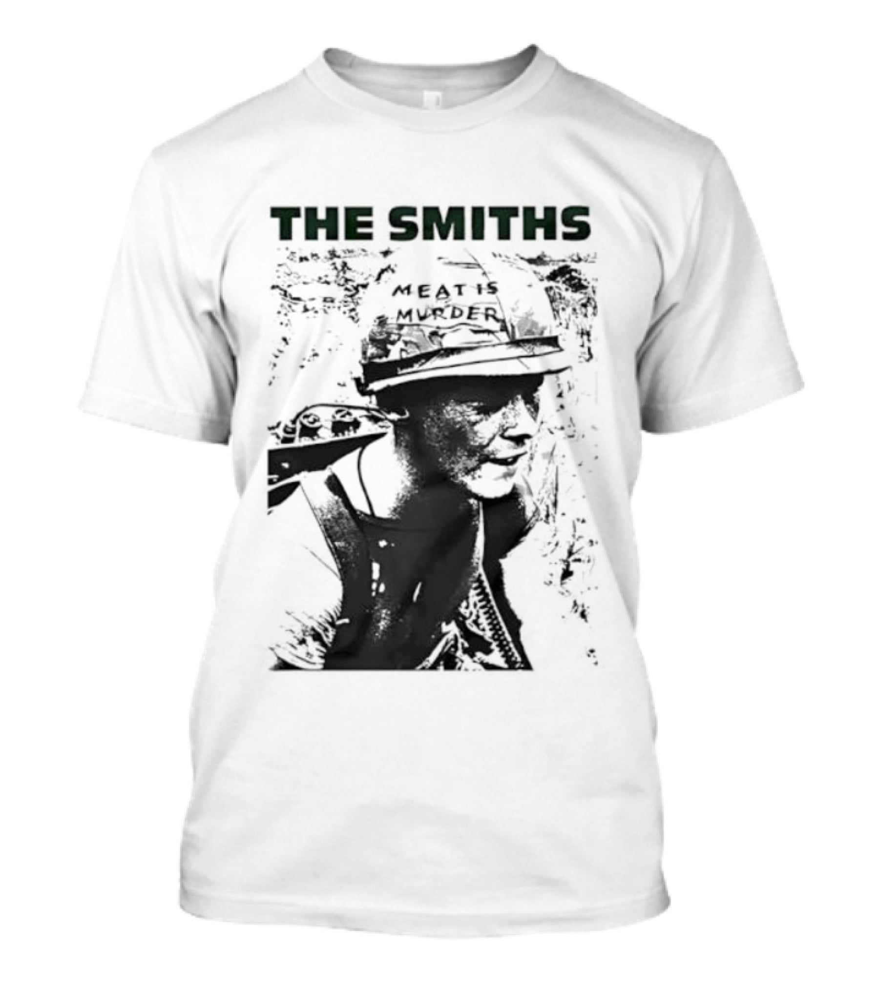 The Smiths Meat Is Murder 1985 Vietnam War Documentary Soldier Helmet T-Shirt