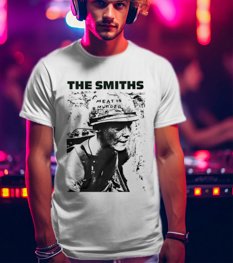 The Smiths Meat Is Murder 1985 Vietnam War Documentary Soldier Helmet T-Shirt