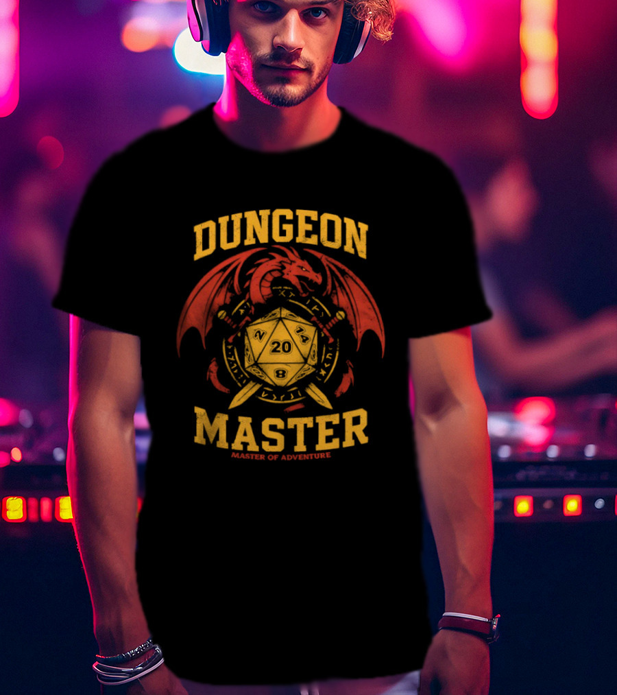 Dungeon Master D20 Dragon Master Of Adventure T-Shirt