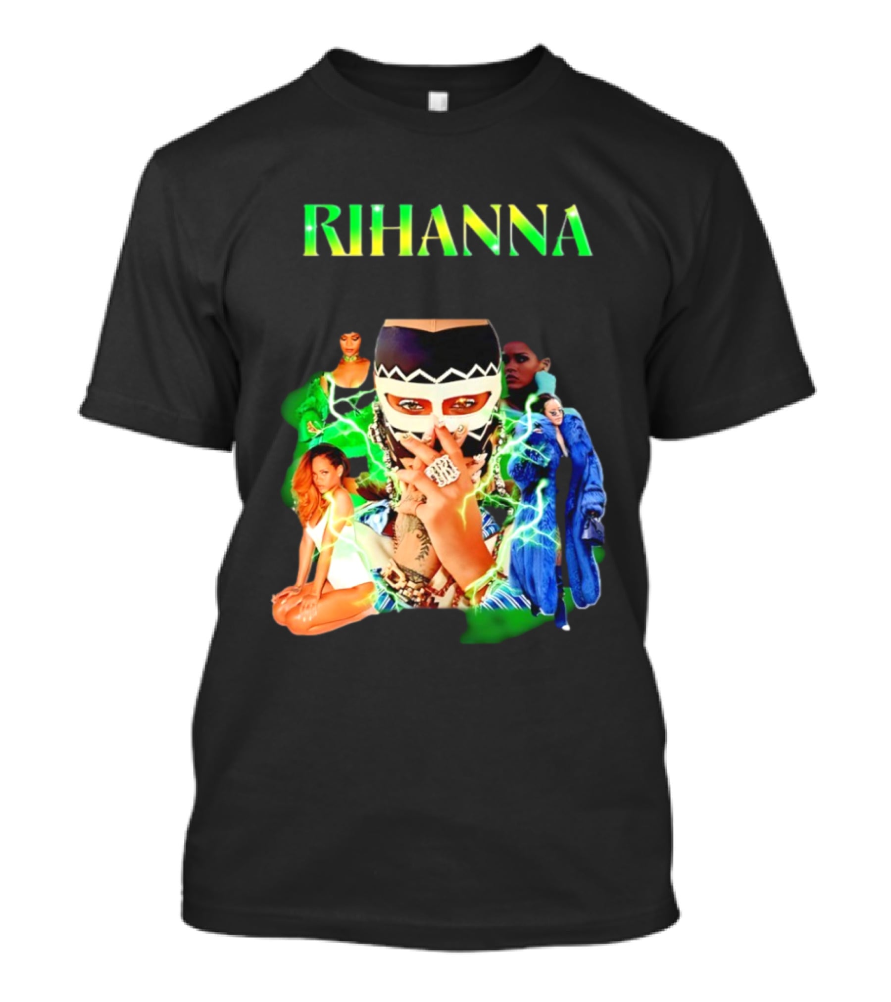 Rihanna Fashion Icon Collage Bold T-Shirt