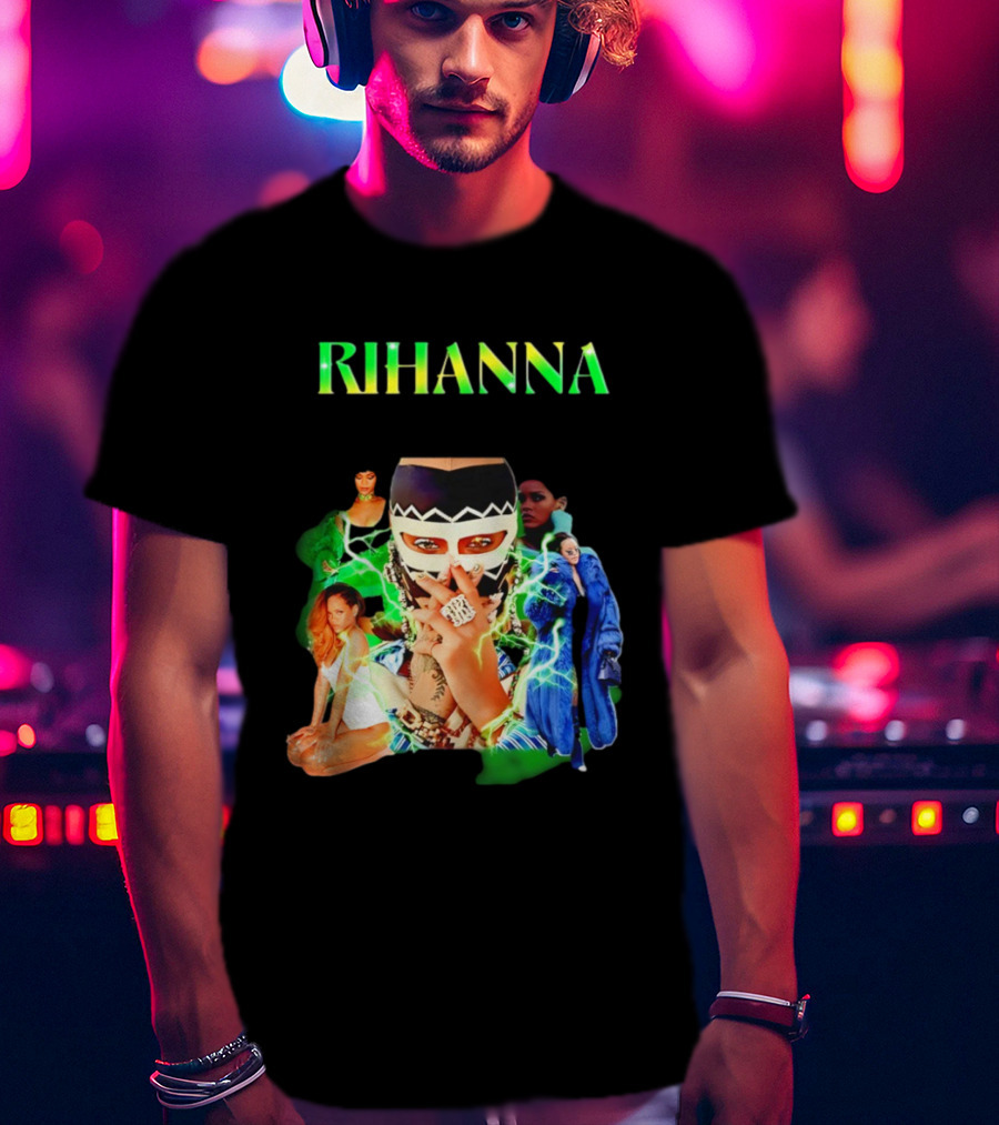 Rihanna Fashion Icon Collage Bold T-Shirt
