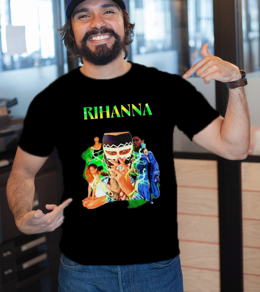 Rihanna Fashion Icon Collage Bold T-Shirt