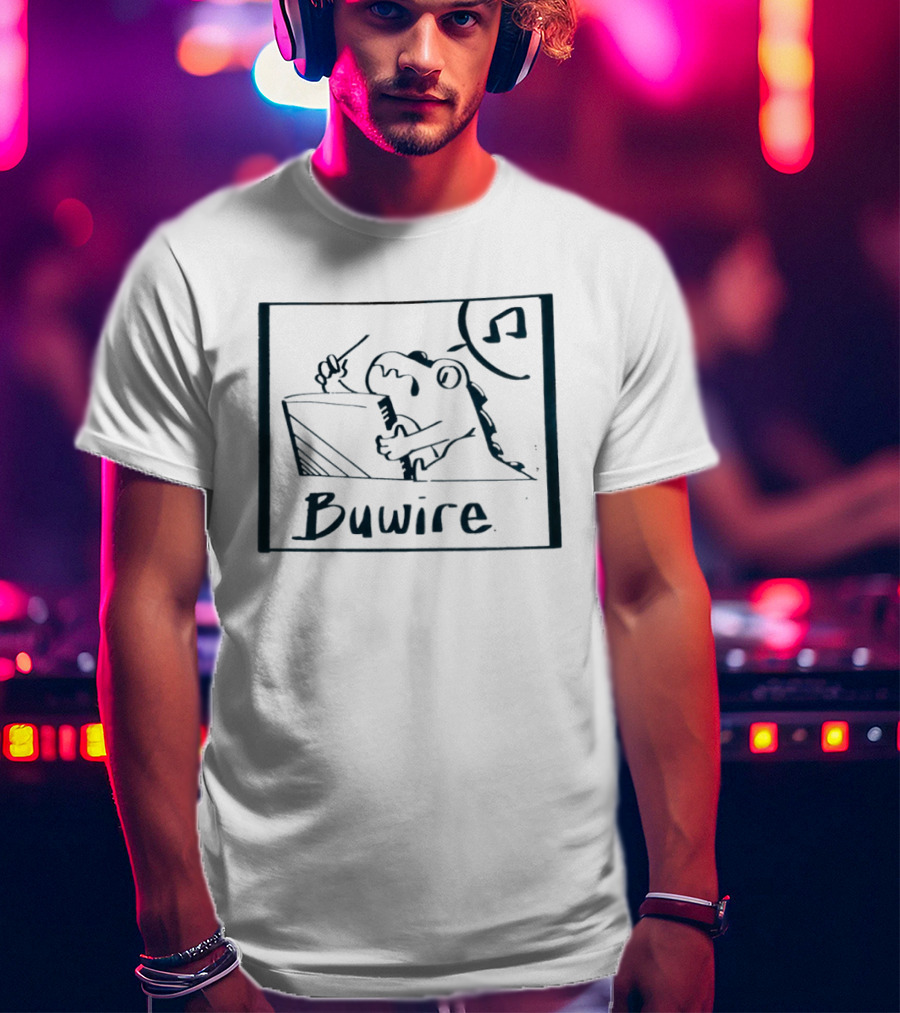 Buwire Baby Rex Conductor Music Notes Cartoon T-Shirt