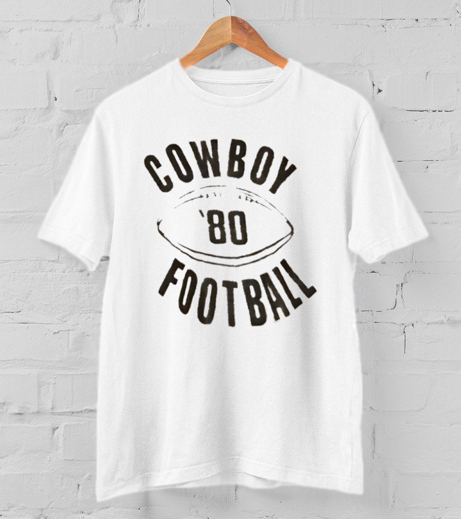 Cowboy 1980 Football Vintage Retro Sports Nostalgia T-Shirt