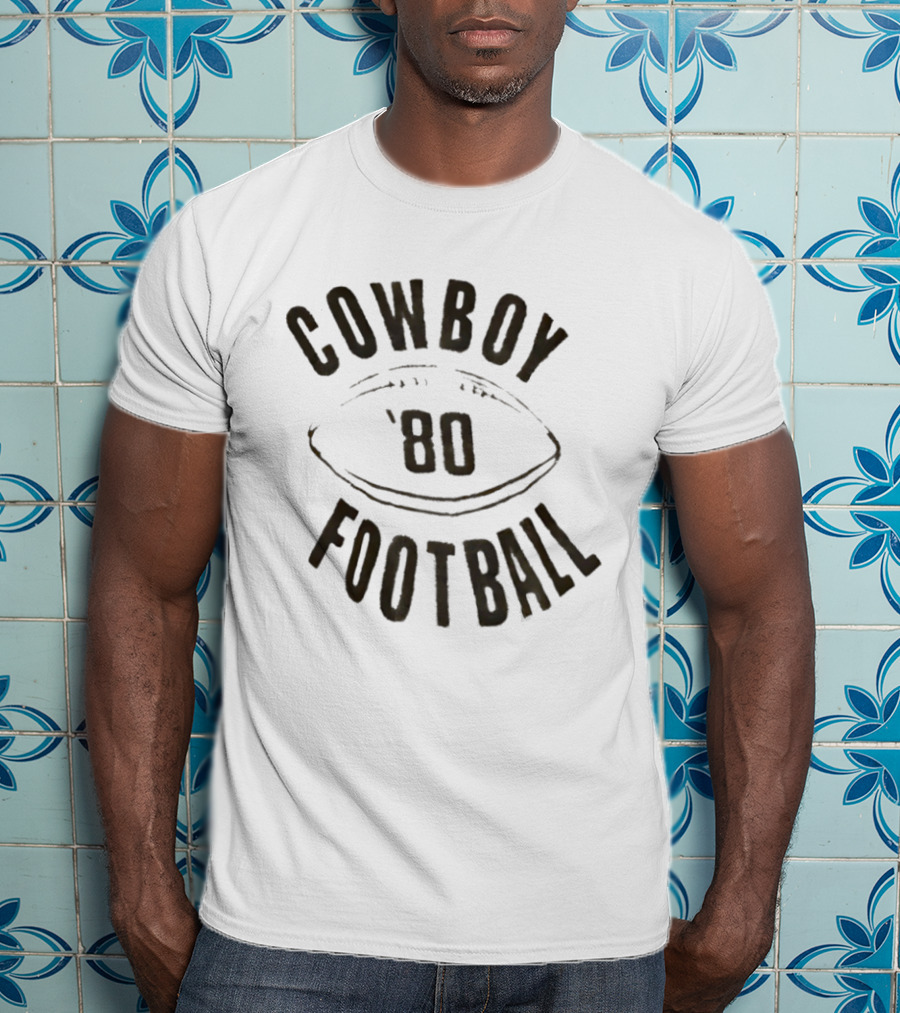 Cowboy 1980 Football Vintage Retro Sports Nostalgia T-Shirt