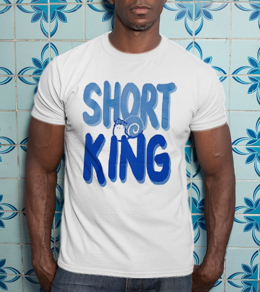 Short King Cartoon Fun Quirky T-Shirt