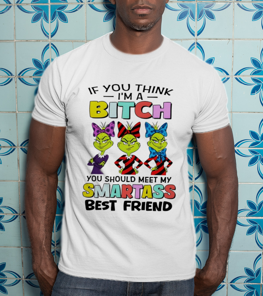 Bitch Smartass Grinch Best Friend Colorful Sassy Attitude T-Shirt