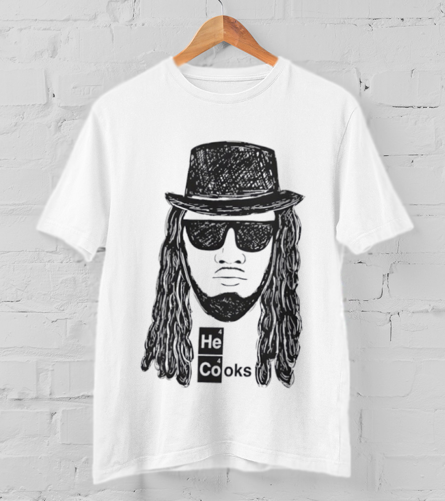 Buffalo Bills He Cooks Bigface T-Shirt