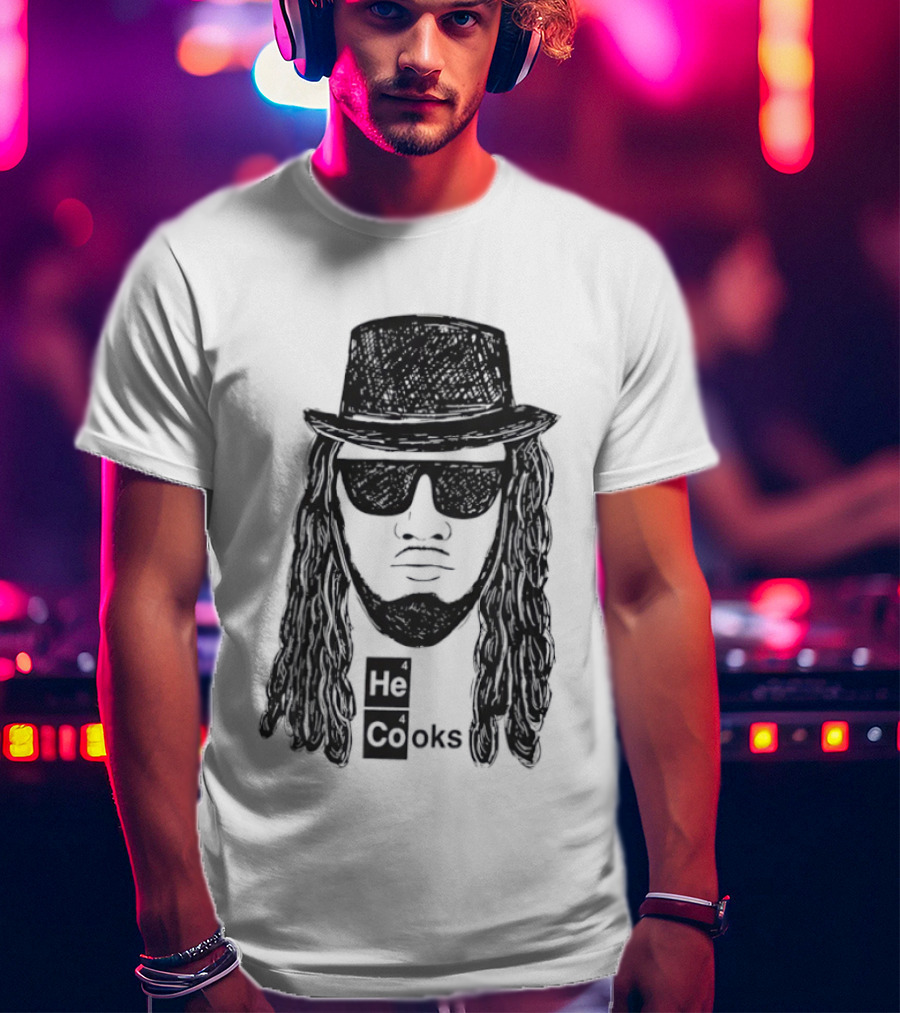 Buffalo Bills He Cooks Bigface T-Shirt