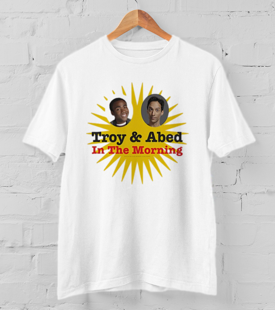 Troy & Abed In The Morning Sunburst Faces Community Fan Favorite T-Shirt