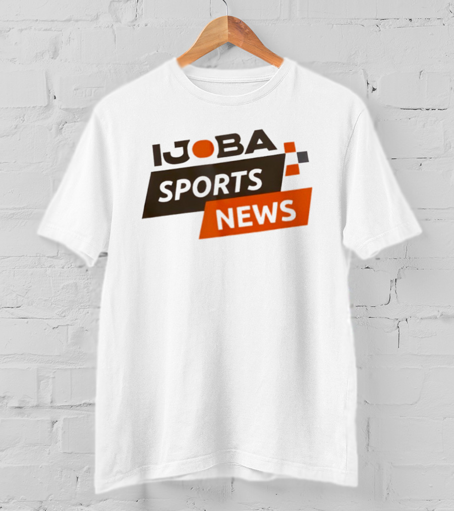 Ijoba Sports News Bold Orange And Black Block T-Shirt