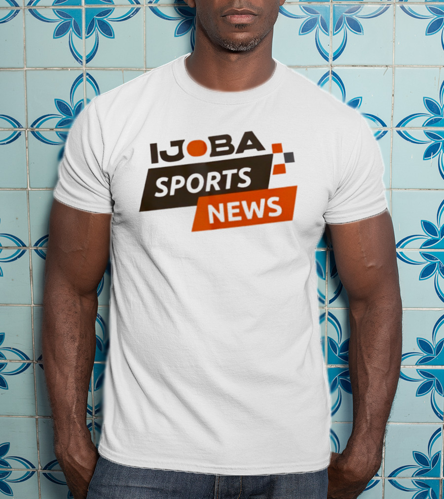Ijoba Sports News Bold Orange And Black Block T-Shirt