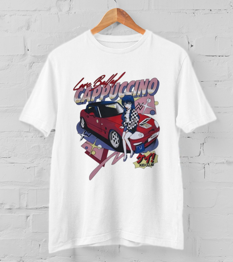 Love Ballad Cappuccino Kei Car Anime KB Club Retro Aesthetic T-Shirt